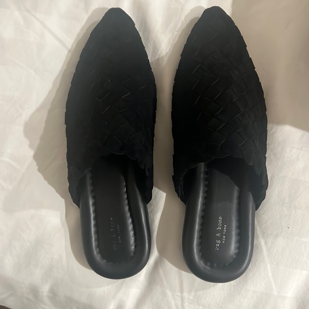 Rag & Bone black suede Lewis slide